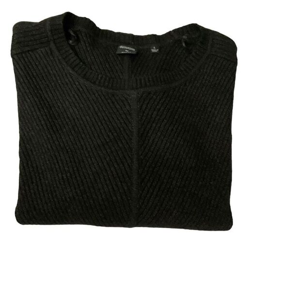 Devotion by Cyrus Sweater Crew Neck Black White Heather Batwing Sleeves Large - Picture 8 of 11